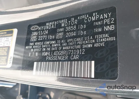 2024 Hyundai Elantra Se z USA, uszkodzony, nr VIN KMHLL4DG8RU731912